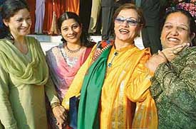 Zareen Suleman (Panna), a film actress from Pakistan, is all smiles during the Ru-b-ru function of the Haryana Sahitya Academy at Panchkula on Monday. 