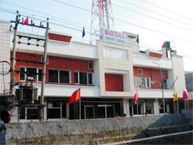A marriage palace that has come up in the Hargobind Nagar locality in Ludhiana in violation of building norms