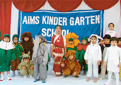 Students of AIMS Kindergarten School, Phase 2, during annual function at the school in Mohali.