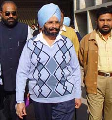 Mr B.I.S. Chahal, Media Adviser to the Punjab Chief Minister, coming out of the Punjab and Haryana High Court