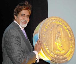 Bollywood megastar Amitabh Bachchan at a promotional function in Mumbai on Thursday of the annual month long Dubai shopping festival  2005 that runs from January 12.