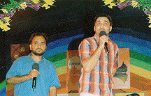 Bhagwant and Rana on the sets of Jugnu Mast Mast