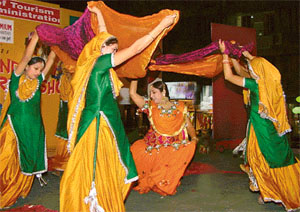 Aritses of Neha Group performing at a culture show at Plaza, Sector 17, Chandigarh on Saturday. 