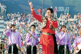 Punjabi singer Gurdas Mann performs at Guru Nanak Stadium in Ludhiana on Saturday