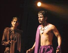 Artistes stage the play, The Legend of Ashoka, at Tagore Theatre in Chandigarh on Monday. 