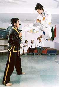 A demonstration of Choi Kwang Do.