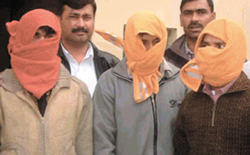 The members of the gang that was busted by the Special Staff of North West District Police in the Capital on Monday