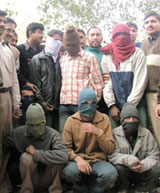 Seven car robbers who were arrested by the Special Staff of the Delhi Police in the Capital on Monday
