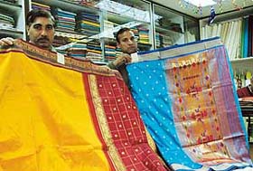 A view of the Festival of Silk that began in Sector 17, Chandigarh