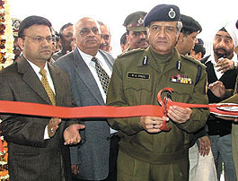 Delhi Police Commissioner Dr K. K. Paul inaugurating the new building of Chandni Chowk police station in the Capital on Tuesday.