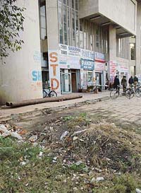 Garbage littered in the Anand Complex speaks volumes about insanitary conditions in Sector 17, Chandigarh