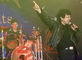 Palash Sen, lead singer of Euphoria, performs on the occasion of St Johns Old Boys Associations winter fest at St Johns in Sector 26
