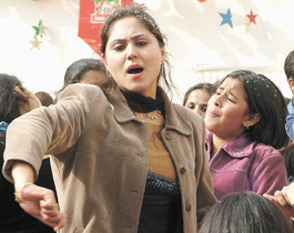 Girls participating in a dance party, organised by Le Meridien in the Capital. 
