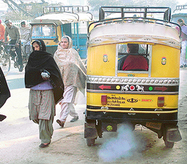 A large number of autos were imported into the city following a ban on them in Delhi 