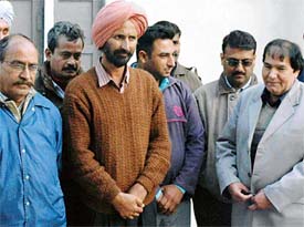 The six suspects in the Braille Press scandal, unearthed by the Vigilance Bureau in Ludhiana