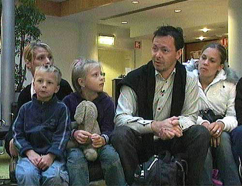 A Swedish tourist Johan Kruse with his family in Stockholm on December 29 after their return from Sri Lanka. Kruse was enjoying a two-week Christmas break with his family until the tidal waves hit Sunday, leaving his hotel south of the beach resort Bentota, Sri Lanka, ruined, and an entire village of bungalows obliterated. After watching a devastating tsunami wash away an entire Sri Lankan beach, Johan Kruse said it wasn't the destruction that he'll remember, but residents' selflessness and willingness to help tourists after disaster struck.  AP/PTI