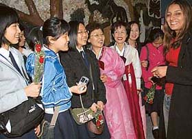 Korean students and teachers at Paragon School, Sector 71, in Mohali