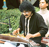 Subhash Ghosh performs at Sukhna Lake, Chandigarh on Saturday.