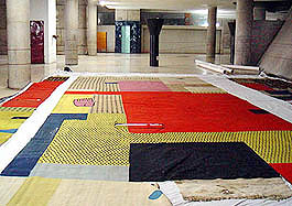 The magnificent tapestry, which was removed from the courtroom of Punjab and Haryana High Court Chief Justice, at the time when it was being restored.