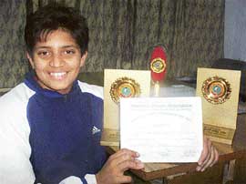 Arjun Sehgal who won the AITA ranking tournament at Amritsar.