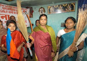 Ms Manju Devi, a domestic servant, proposed as the assembly election candidate of Rashtrawadi Janata Party against Bihar Chief Minister Rabri Devi