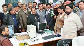 Journalists from Pakistan at The Tribune office in Chandigarh