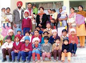 Children at SGB Childrens’ Home in Dham Talwansi Khurd in Ludhiana on Saturday