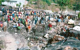The remains of a locality on the Gabril road in Sector 2, Parwanoo, where a major fire broke out