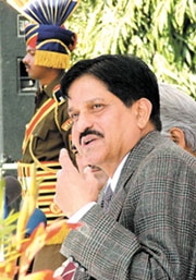 D-G Prisons R.P. Singh addressing a press conference at his office in Tihar Jail in the Capital on Friday.