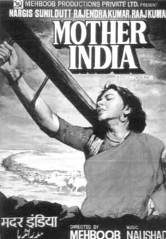 Nargis in Mother India upholds dharma by killing the son she loves the most (Sunil Dutt)