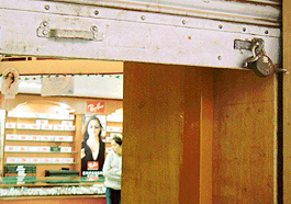 The shop in Sector 17 from where goggles worth Rs 4 lakh were stolen in Chandigarh on Sunday.