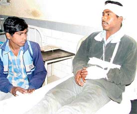 Two brothers, who were assaulted at Kehar Singh Nagar on Sunday, recuperate at the Ludhiana Civil Hospital on Monday