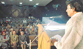 K.L. Saigal Ki Yaad Mein in progress at Government Museum Auditorium, Sector 10, Chandigarh, on Tuesday.