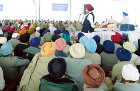 The bhog ceremony, organised by the parents of Harpreet Singh, who was killed along with his wife, Amandeep Kaur, in a case of ‘honour killing’, at Grain Market, Gill Road, Ludhiana, on Tuesday.