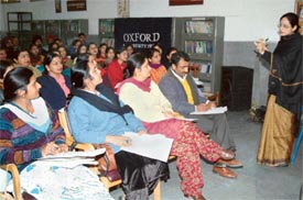 Teachers participating in effective mathematics workshop at the CT Public School