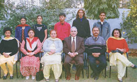 Members of the MIME team of DAV Centenary College, Faridabad, with Principal P.P. Nanda and staff members