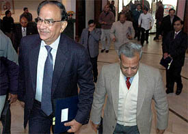Chief Election Commissioner T.S. Krishna Murthy on his way to attend the all-party meeting at Haryana Niwas, Chandigarh, on Tuesday
