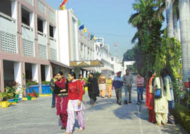 Students at the spacious campus of MGN College of Education