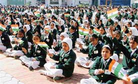 Students of Greenland Senior Secondary School celebrate Republic Day in Ludhiana