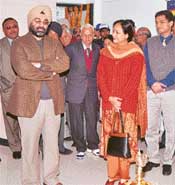 Ms Neena Singh, vice-president and Regional Head, HDFC Bank, at the opening of HDFCs branch at Sector 37 on Saturday