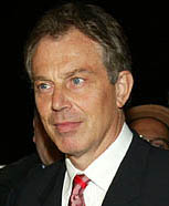 British Prime Minister Tony Blair