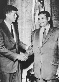 Congressman Dalip Singh Saund with President John F. Kennedy