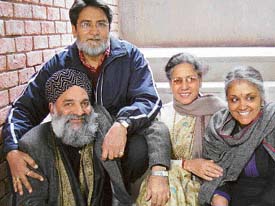 Artistes of the telefilm Khushboo at the preview of the movie at Alliance Francaise, Sector 36, Chandigarh, on Friday. 