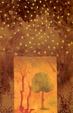 Autumn Work on paper by Waseem Ahmed, Lahore, 2004