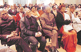 Delegates at a seminar on violence against women in Punjab at ICSSR, Panjab University, in Chandigarh on Monday. 