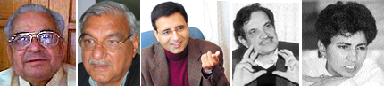 Bhajan Lal, Bhupinder Hooda, Randeep Surjewala, Birender Singh and Selja