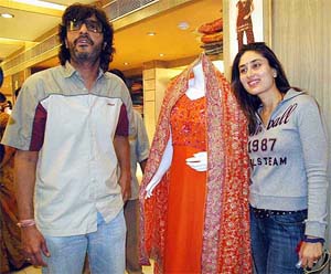 Bollywood actors Chunki Pandey and Kareena Kapoor