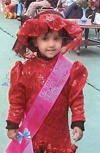 Aarushi Mittal who won the first position in 2-3 years category at the baby show of Golden Bell Public School, Mohali