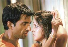 Sonu Sood and Neha Dhupia in Sheesha
