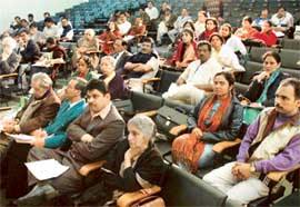Delegates attend the opening session of the three-day 27th Conference of the Indian Association for the Study of Population at Panjab University, Chandigarh, on Thursday.
